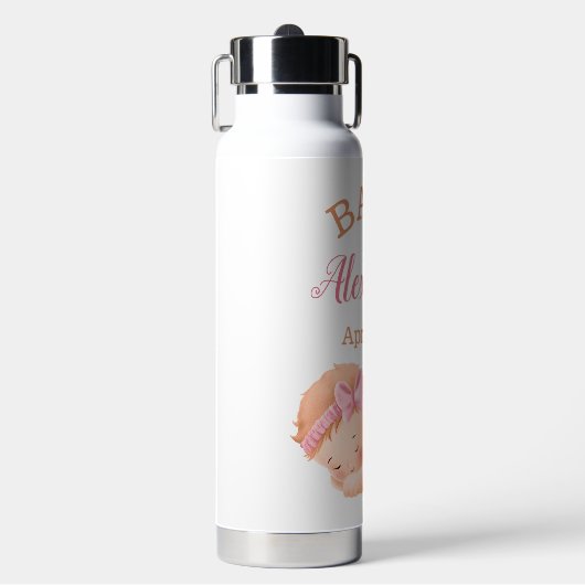 Persoonlijke meisjesnaam waterfles (Voorkant)