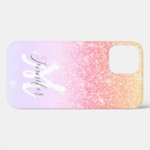 Persoonlijke meisjesregenboog Glitter Sparkles Case-Mate iPhone Case (Achterkant (horizontaal))