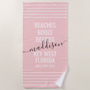 Persoonlijke Meisjesreis Stranden Drank Beste Vrie Strandlaken