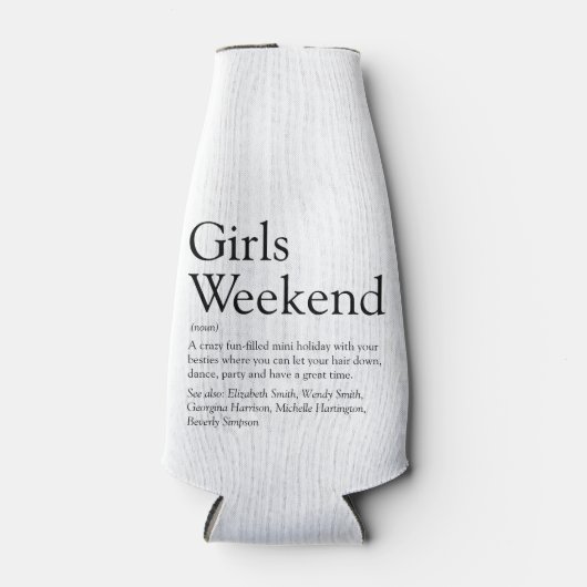 Persoonlijke meisjesWeekend Definitie Flesjeskoeler (Voorkant)