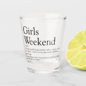 Persoonlijke meisjesWeekend Definitie Shot Glas (Voorkant)