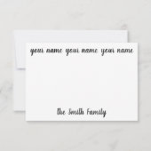 Persoonlijke meldpunten voor gezinnen bedankkaart (Achterkant)