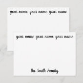 Persoonlijke meldpunten voor gezinnen bedankkaart (Voorkant / Achterkant)