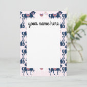 Persoonlijke meldpunten voor paarden bedankkaart (Staand voorkant)