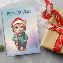 Persoonlijke Meowy Kerstmis Grappige Kat