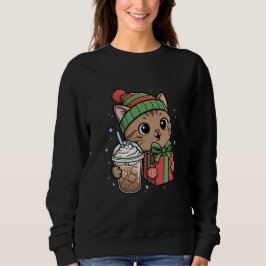 Persoonlijke Meowy Kerstmis Kat Iced Koffie Zweets Trui
