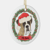 Persoonlijke merkboxer keramisch ornament (Rechts)