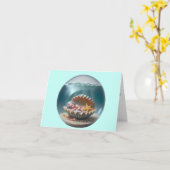 Persoonlijke Mermaid Baby Welkom Kaart (Gele Bloem)