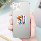 Persoonlijke Mermaid Friends Fun set Sticker (Telefoon)