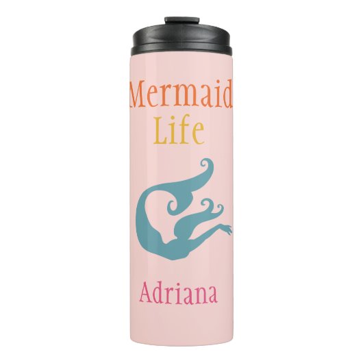 Persoonlijke mermaid LIfe Thermal Tumbler Thermosbeker (Voorkant)