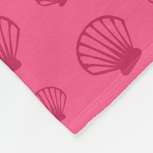 Persoonlijke mermaïde roze schelpen fleece deken (Hoek)