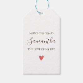 persoonlijke Merry Chirstmas VOOR JE LIEFJE Cadeaulabel