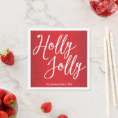 Persoonlijke Merry Christmas Papieren Servetten (Insitu)