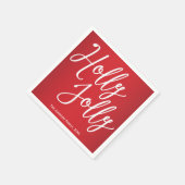 Persoonlijke Merry Christmas Papieren Servetten (Hoek)