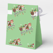 Persoonlijke Merry Woofmas Favor Doos Bedankdoosjes (Achterkant)