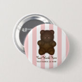 Persoonlijke Message Teddy Bear Button (Voorkant /achterkant)