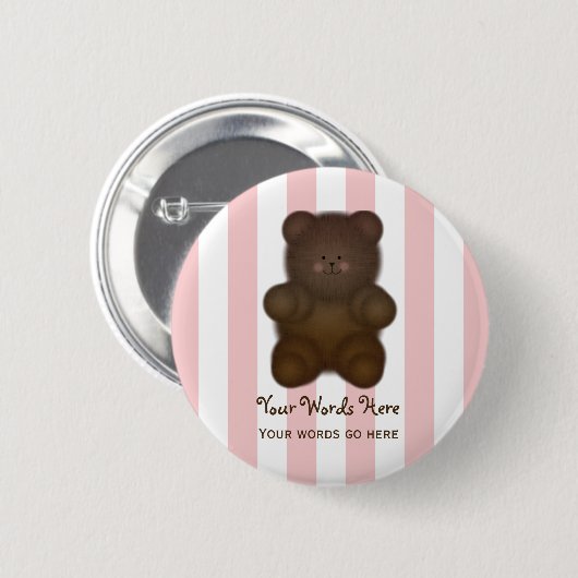 Persoonlijke Message Teddy Bear Button (Voorkant /achterkant)