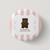 Persoonlijke Message Teddy Bear Button (Voorkant)