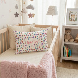 Persoonlijke met de hand getekende volks kunst blo accent kussen