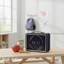 Persoonlijke metalen lunchbox met bloemendrielette