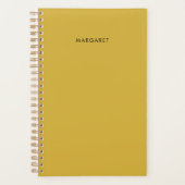 Persoonlijke Metallic Gouden Naam Planner (Voorkant)