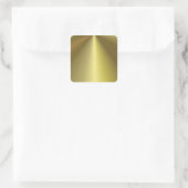 Persoonlijke Metallic Look Nep Goud Blanko Vierkante Sticker (Tas)