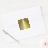 Persoonlijke Metallic Look Nep Goud Blanko Vierkante Sticker (Envelop)