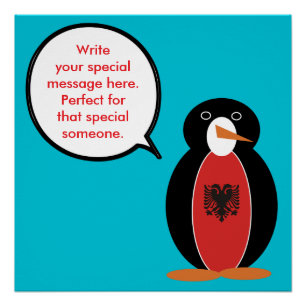 Persoonlijke Mevrouw Pinguïn Albanië Perfect Poster