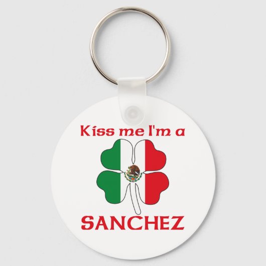 Persoonlijke Mexicaan Kiss Ik ben Sanchez Sleutelhanger (Voorkant)