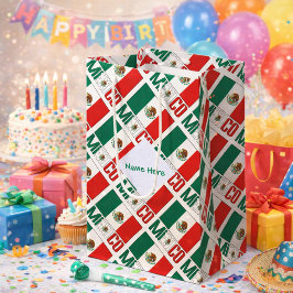 Persoonlijke Mexicaanse betegelde vlag Medium Cadeauzakje
