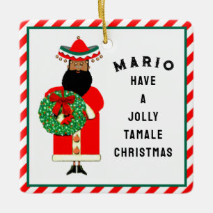 Persoonlijke Mexicaanse kerstcadeautjes Keramisch Ornament