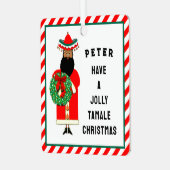 persoonlijke Mexicaanse Sinterklaas Metalen Ornament (Voorkant links)