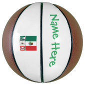 Persoonlijke Mexicaanse vlag Basketbal (Verticaal)