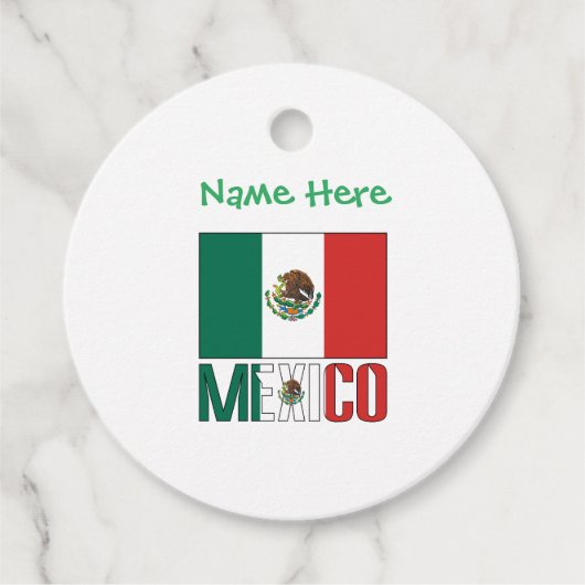 Persoonlijke Mexicaanse vlag Bedankjes Labels (Voorkant)