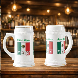 Persoonlijke Mexicaanse vlag Bierpul