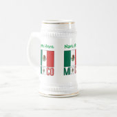 Persoonlijke Mexicaanse vlag Bierpul (Voorkant links)