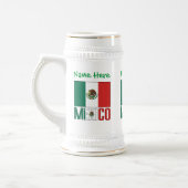 Persoonlijke Mexicaanse vlag Bierpul (Links)