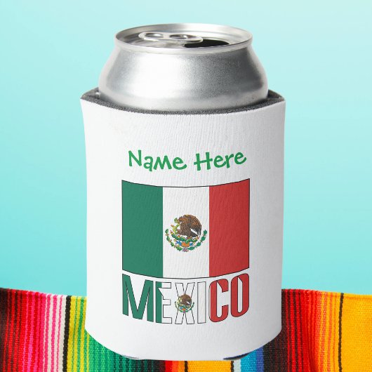 Persoonlijke Mexicaanse vlag Blikjeskoeler