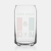 Persoonlijke Mexicaanse vlag Blikvorm Glas (Achterkant)