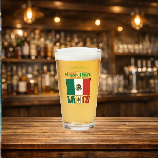 Persoonlijke Mexicaanse vlag Glas