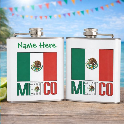 Persoonlijke Mexicaanse Vlag Heupfles