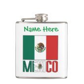 Persoonlijke Mexicaanse Vlag Heupfles (Voorkant)