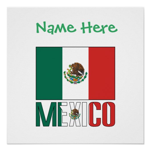 Persoonlijke Mexicaanse Vlag Perfect Poster (Voorkant)