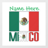 Persoonlijke Mexicaanse vlag Raamsticker (Vel)