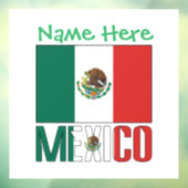 Persoonlijke Mexicaanse vlag Raamsticker (Vel 3)