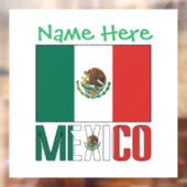 Persoonlijke Mexicaanse vlag Raamsticker (Vel 2)