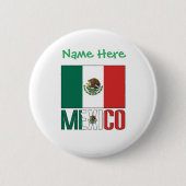 Persoonlijke Mexicaanse vlag Ronde Button 5,7 Cm (Voorkant)
