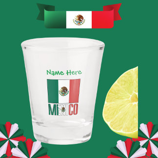 Persoonlijke Mexicaanse vlag Shot Glas