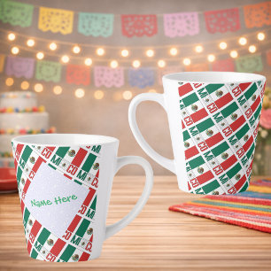 Persoonlijke Mexicaanse Vlag Tegel Latte Mok