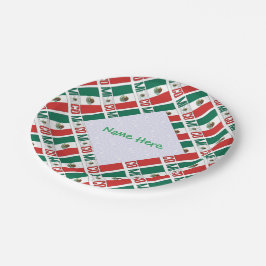 Persoonlijke Mexicaanse Vlag Tegel Patty Papieren Bordje